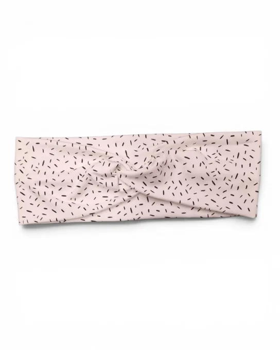Headband twist Confettis Blanc