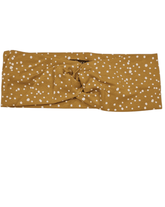 Headband twist Pois jaune