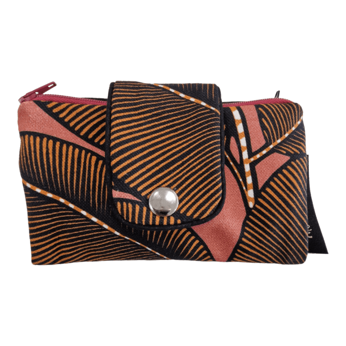 Portefeuille Nomade - Pagne rose
