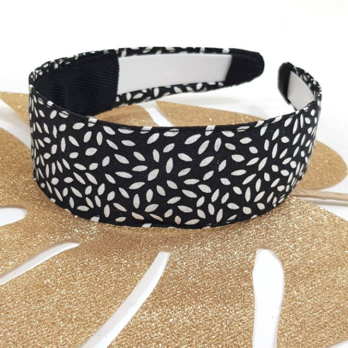 Serre tête Bandeau grain de riz noir