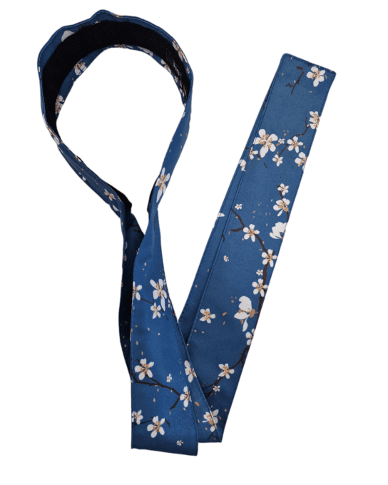 Serre tête Boho - fleur de cerisier bleu