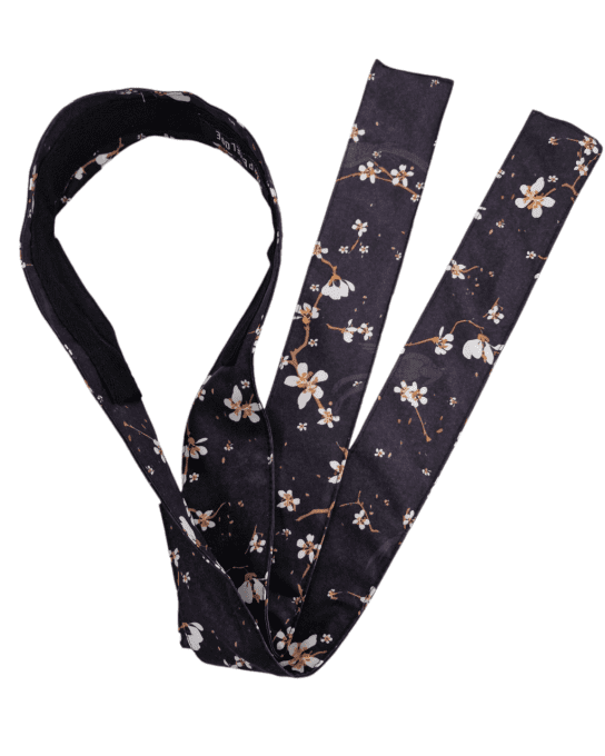 Serre tête Boho Fleur de cerisier Noir