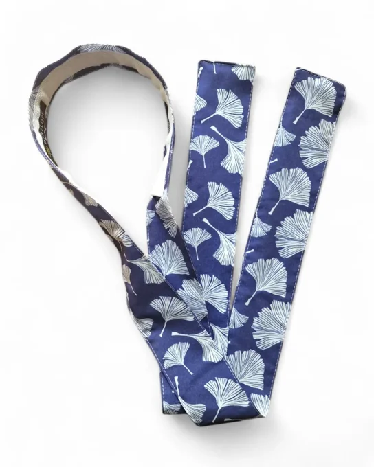 Serre tête Boho - Ginkgo bleu