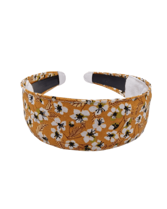 Serre tête Classic fleur de cerisier jaune