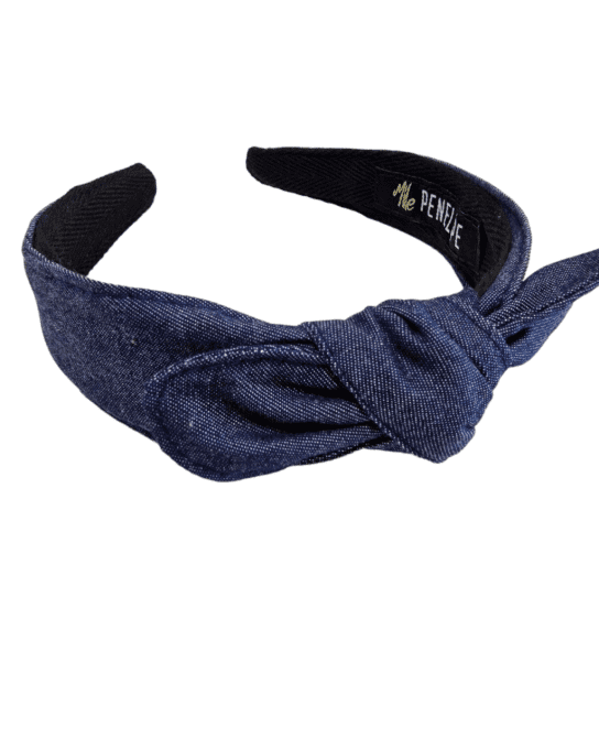Serre tête Noué Chambray jean