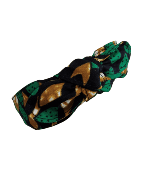 Serre tête Noué Wax vert