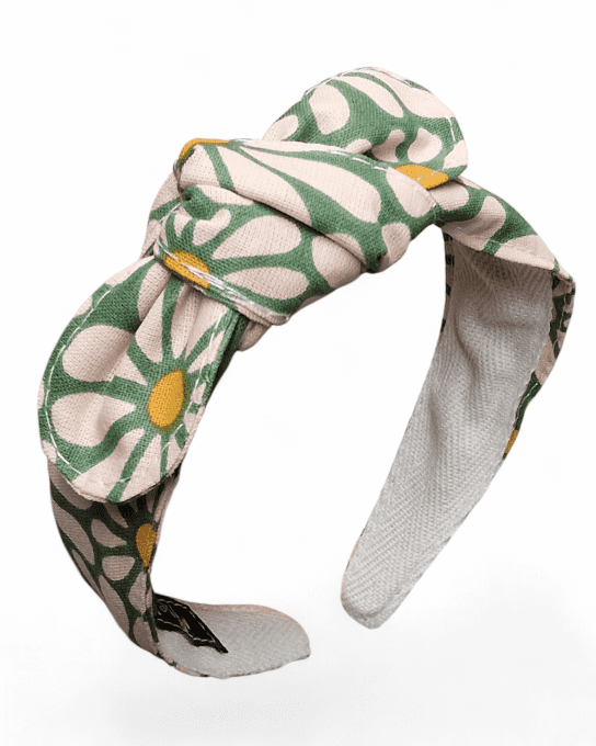 Serre tête Noué - Marguerite vert