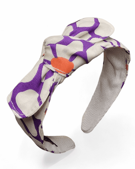 Serre tête Noué - Marguerite violet