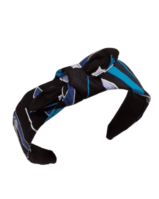 Serre tête Noué wax noir Asia